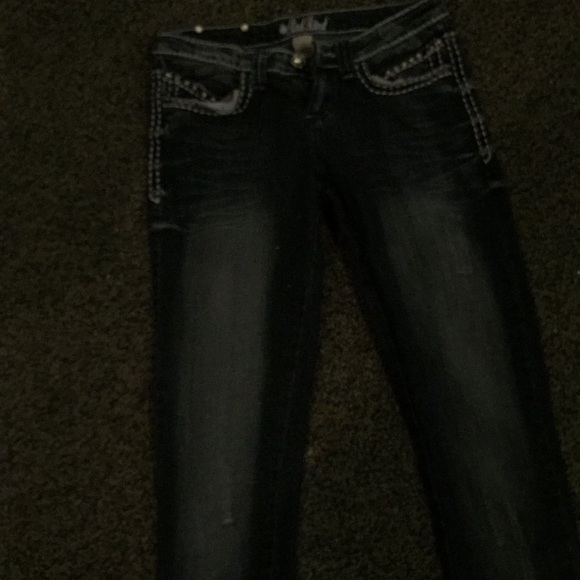 Red Rivet Jeans - Picture 2 of 4